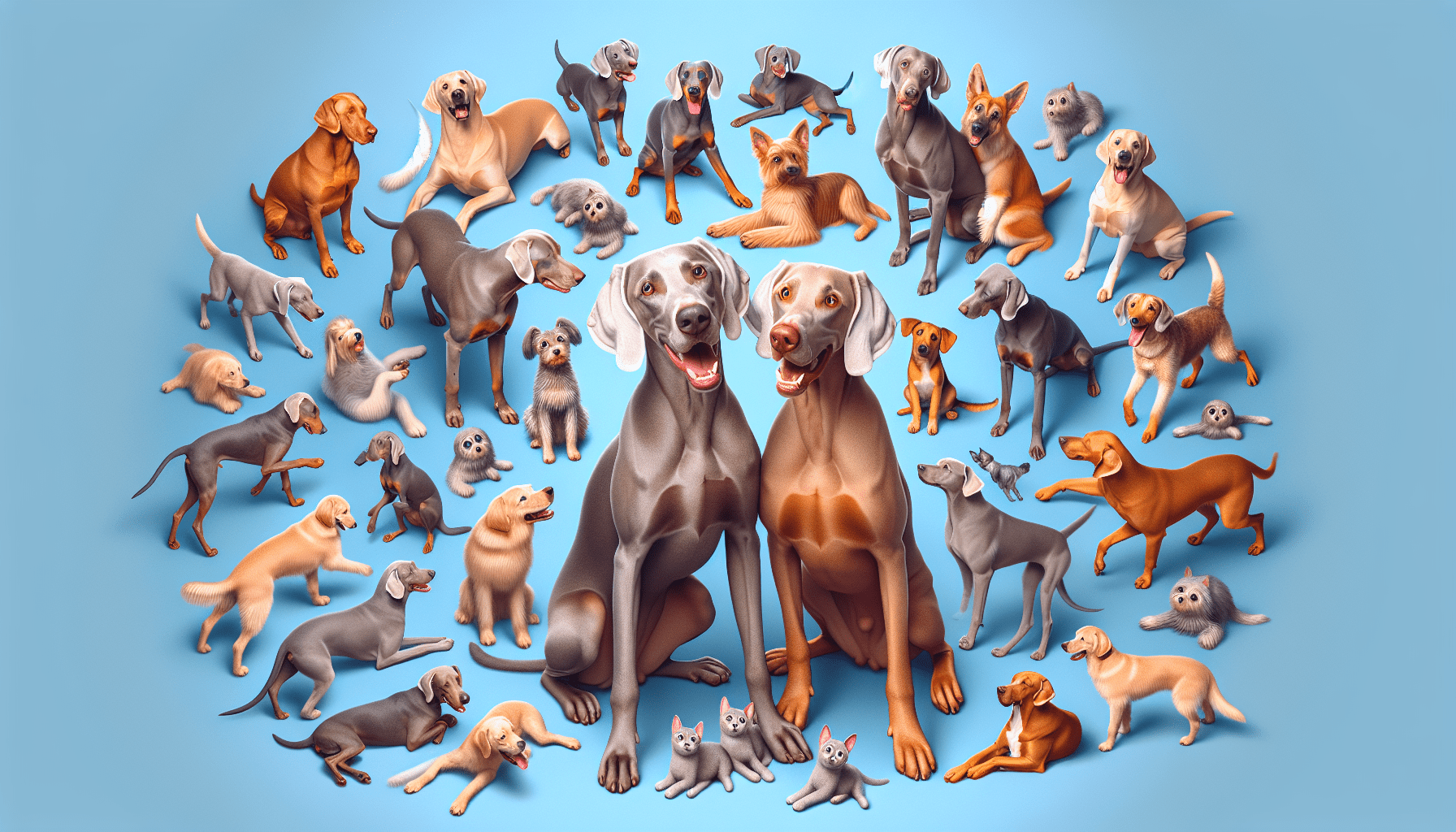 Do Weimaraners get along well with other dogs.