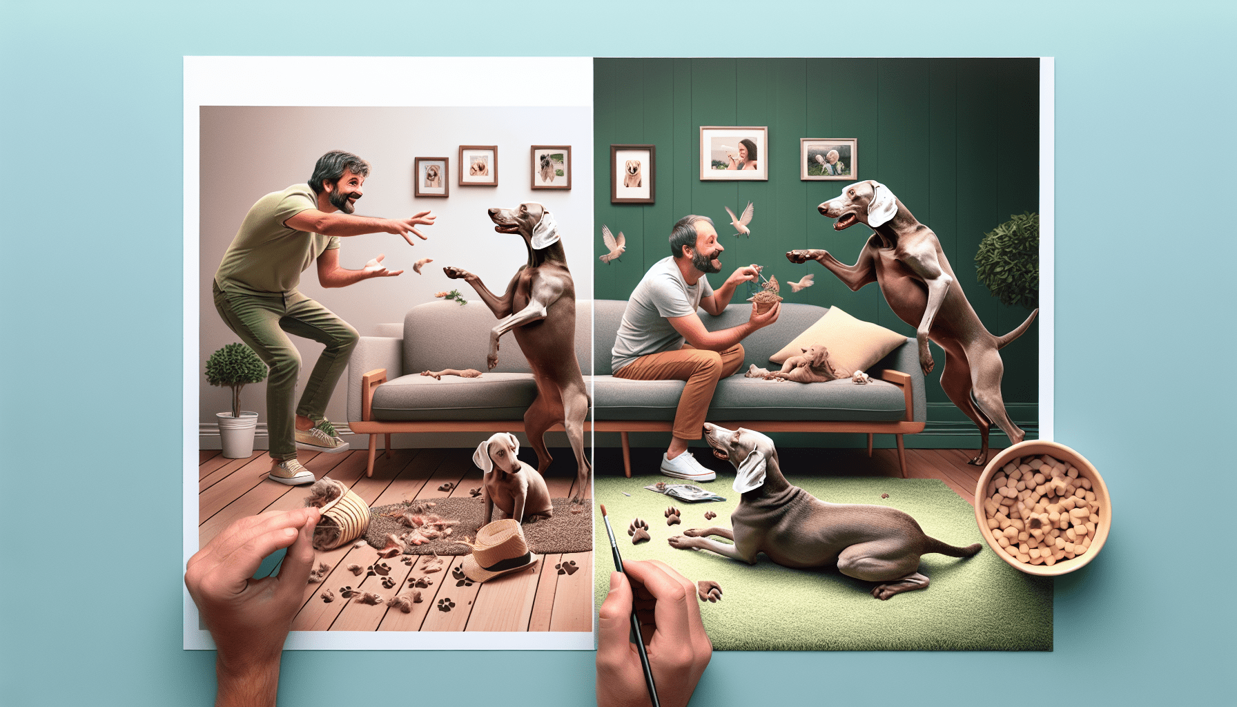 Can Weimaraners be left alone?